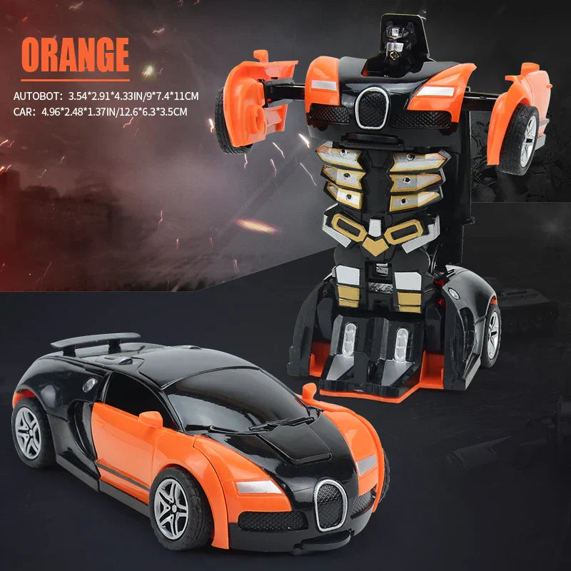 Automatic One-key Deformation Car Toys