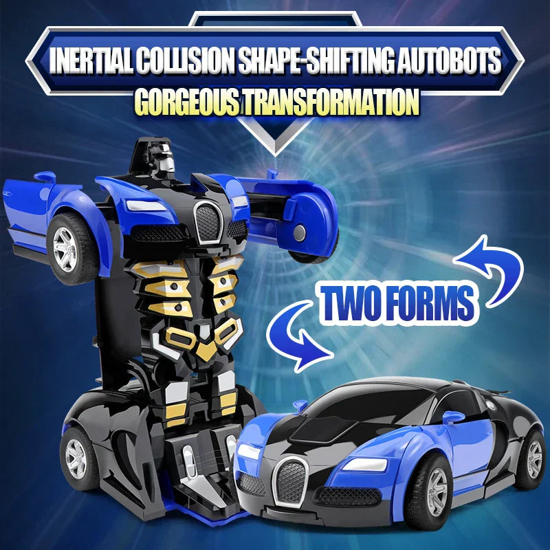 Automatic One-key Deformation Car Toys