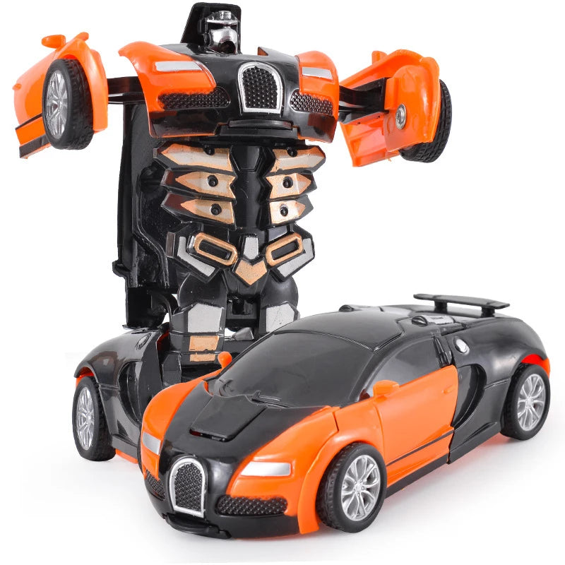 Automatic One-key Deformation Car Toys