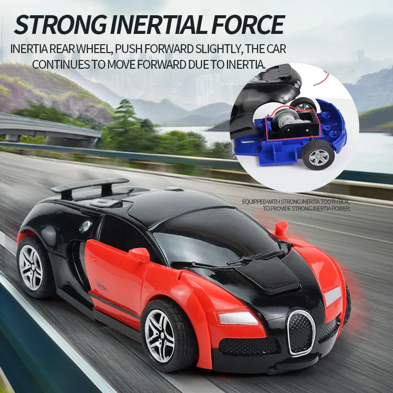 Automatic One-key Deformation Car Toys